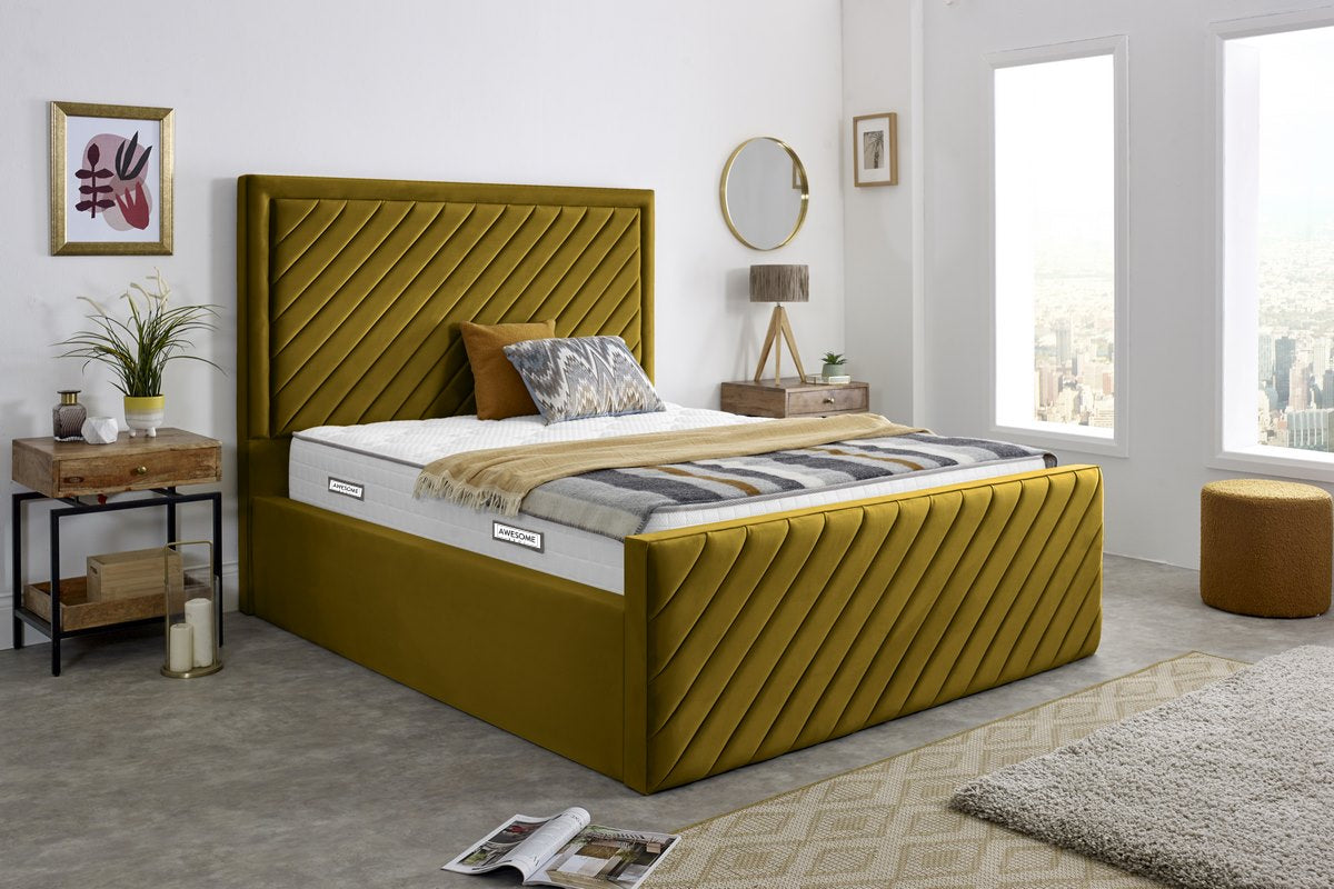 Ceramic Upholstered Gaslift Bed