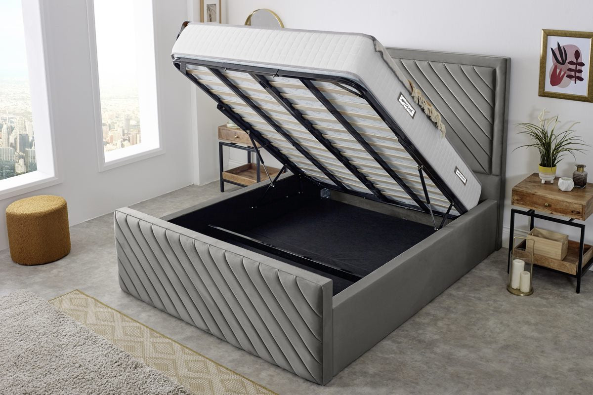 Ceramic Upholstered Gaslift Bed