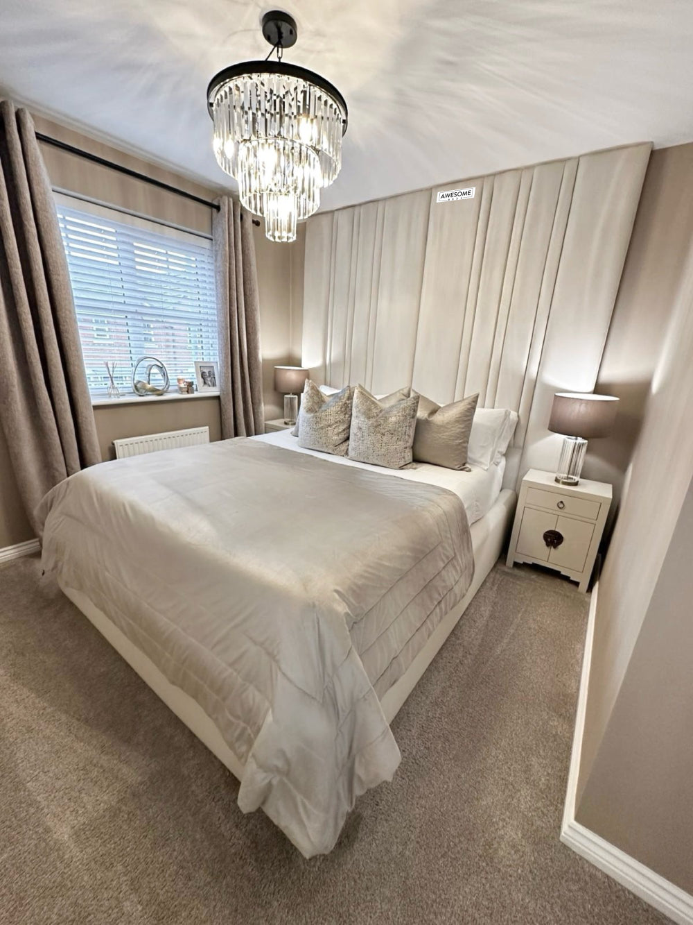 Queen High Headboard Bed