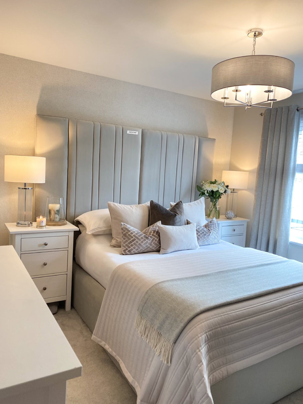 Queen High Headboard Bed