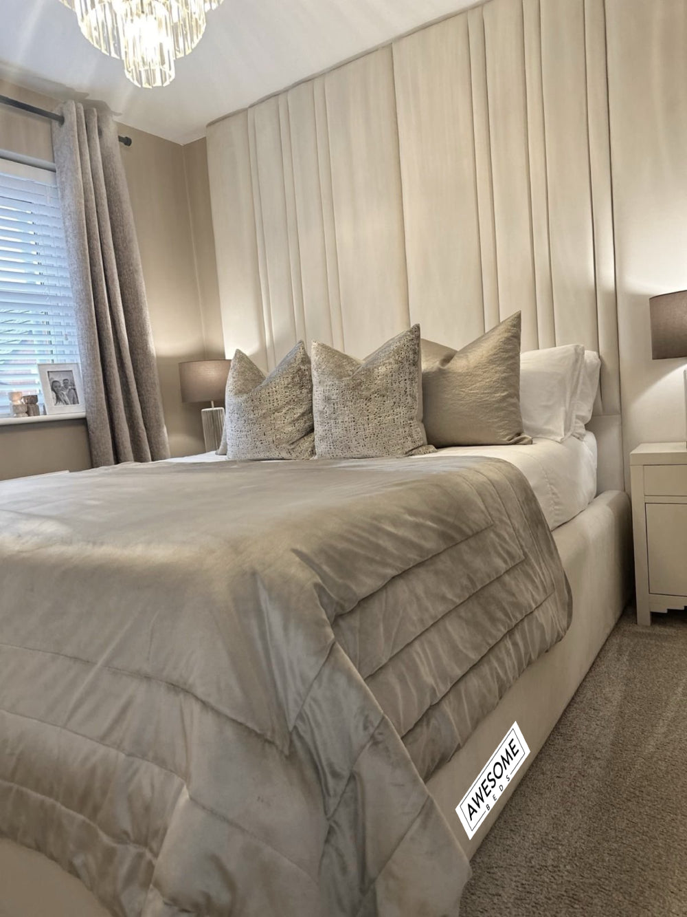 Queen High Headboard Bed