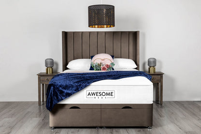 Panel Wingback Ottoman Divan Bed