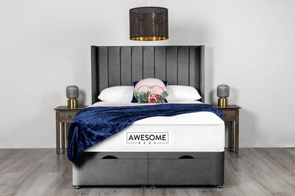 Panel Wingback Ottoman Divan Bed