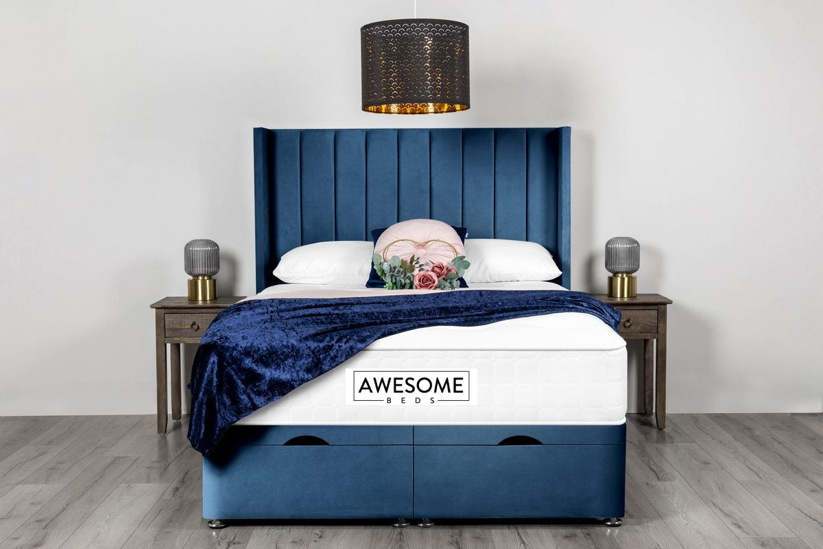 Panel Wingback Ottoman Divan Bed