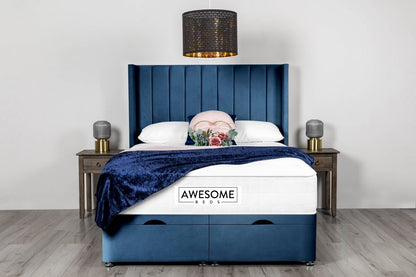 Panel Wingback Ottoman Divan Bed