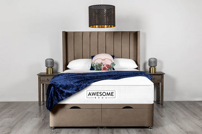 Panel Wingback Ottoman Divan Bed